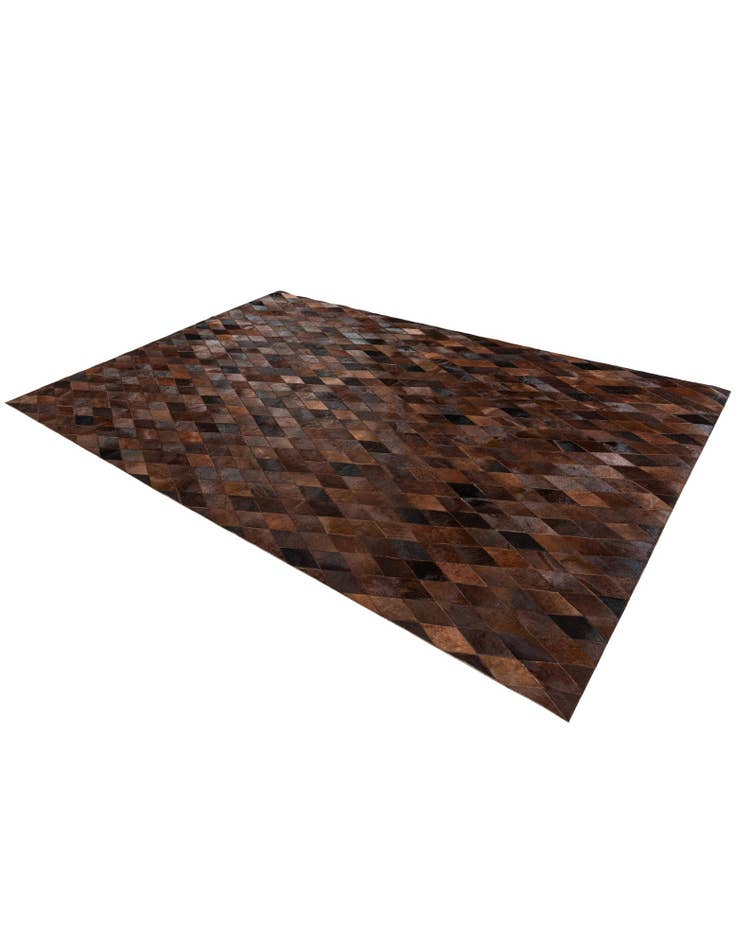 Detail image of  6' 7 x 9' 10 Cowhide Stocks Rug