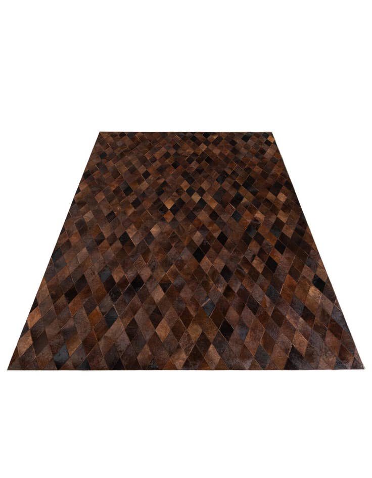 Detail image of  6' 7 x 9' 10 Cowhide Stocks Rug
