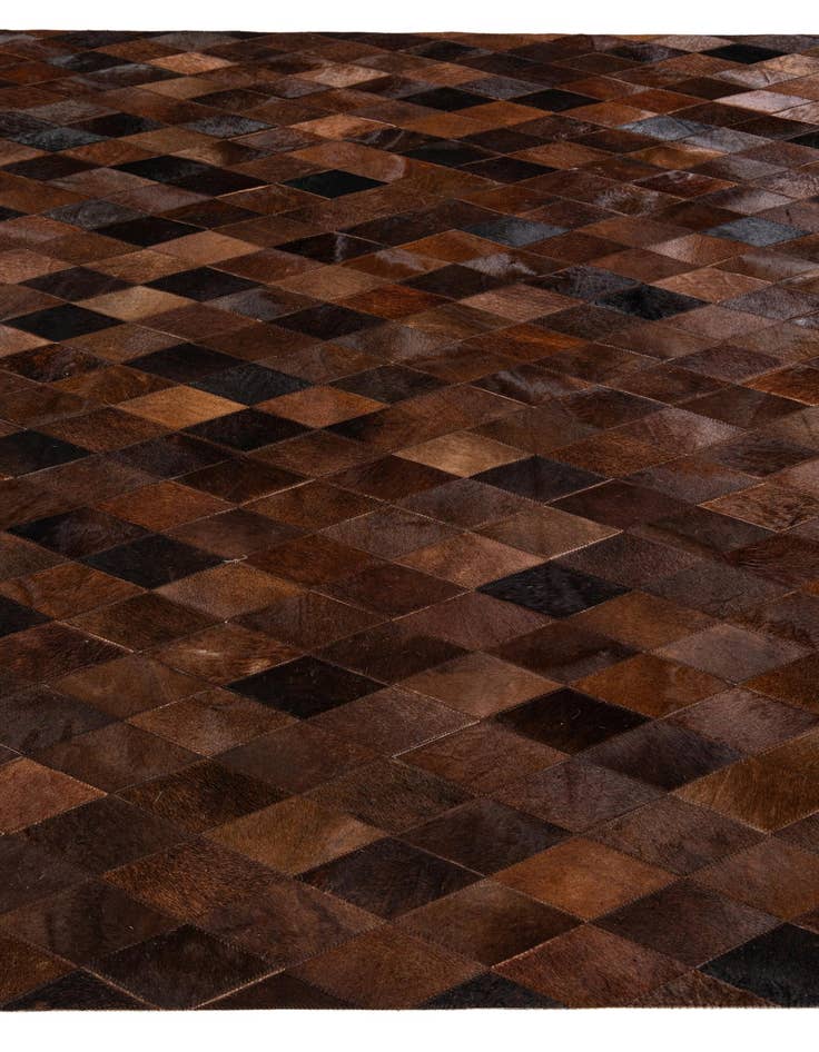 Detail image of  6' 7 x 9' 10 Cowhide Stocks Rug