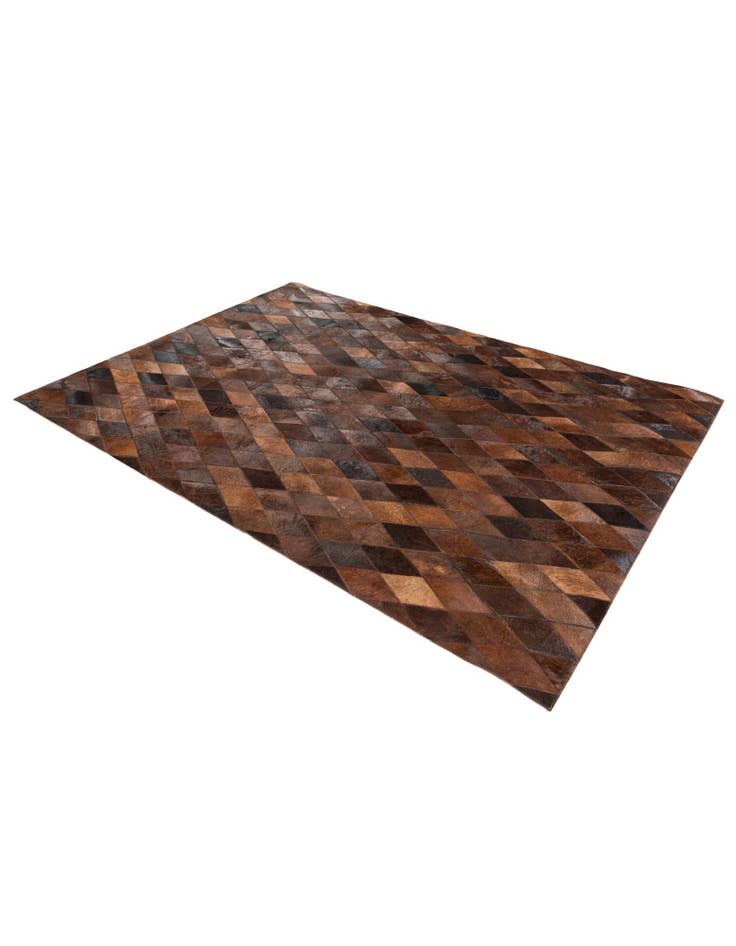 Detail image of  4' 8 x 6' 6 Cowhide Stocks Rug