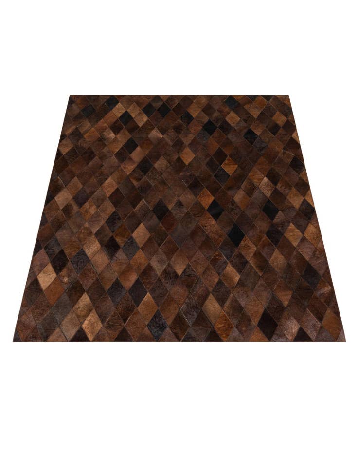 Detail image of  4' 8 x 6' 6 Cowhide Stocks Rug