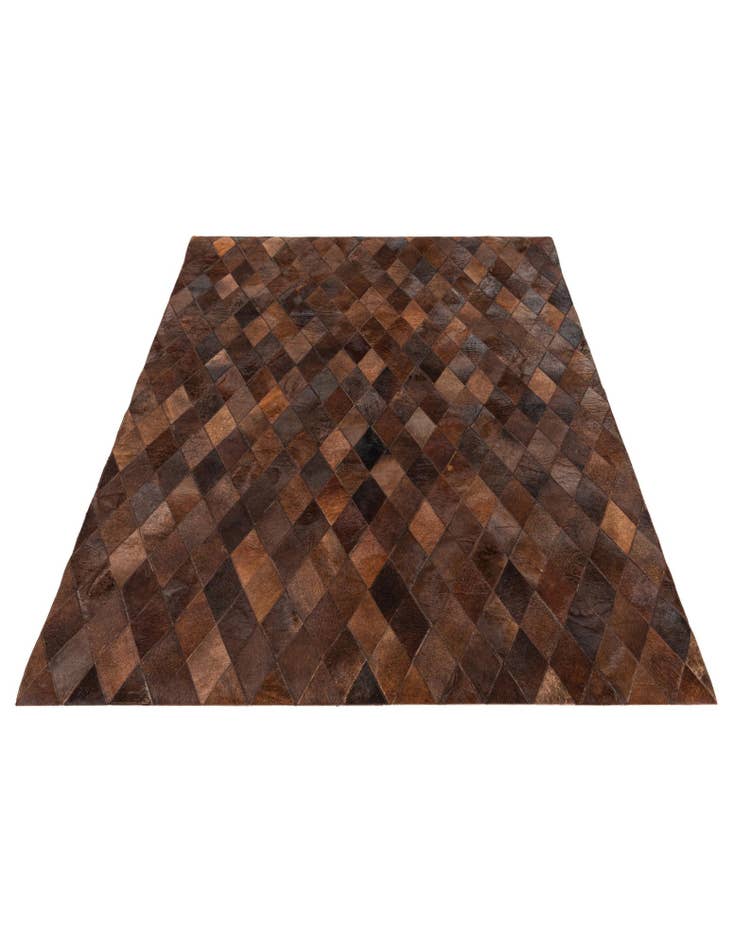 Detail image of  4' 8 x 6' 6 Cowhide Stocks Rug