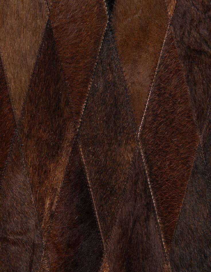 Detail image of  4' 8 x 6' 6 Cowhide Stocks Rug