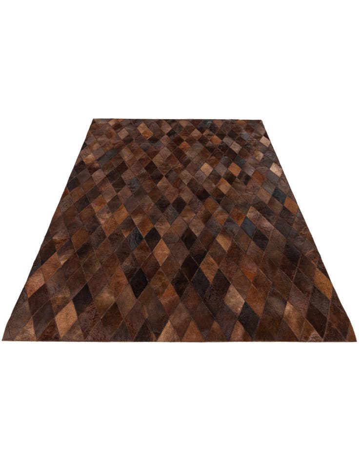Detail image of  4' 8 x 6' 6 Cowhide Stocks Rug