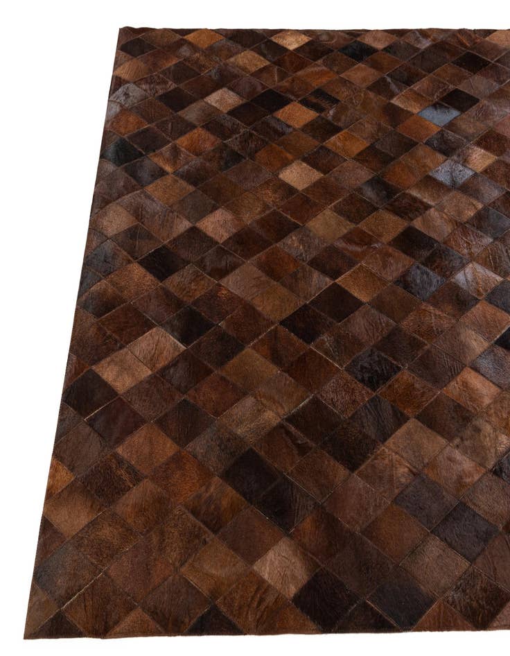 Detail image of  4' 8 x 6' 6 Cowhide Stocks Rug