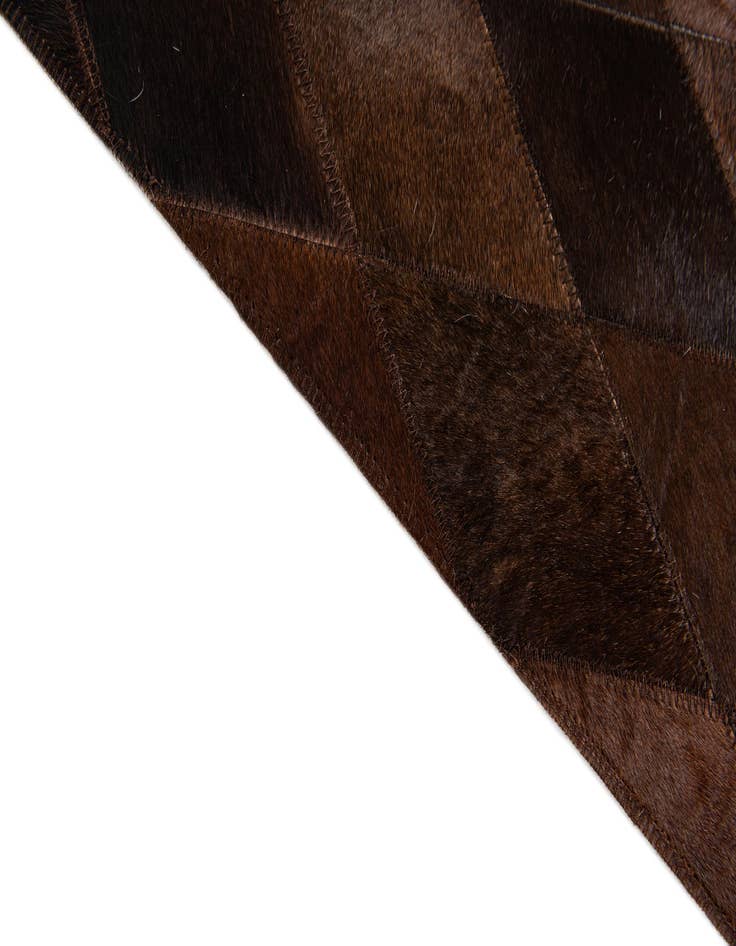 Detail image of  4' 8 x 6' 6 Cowhide Stocks Rug