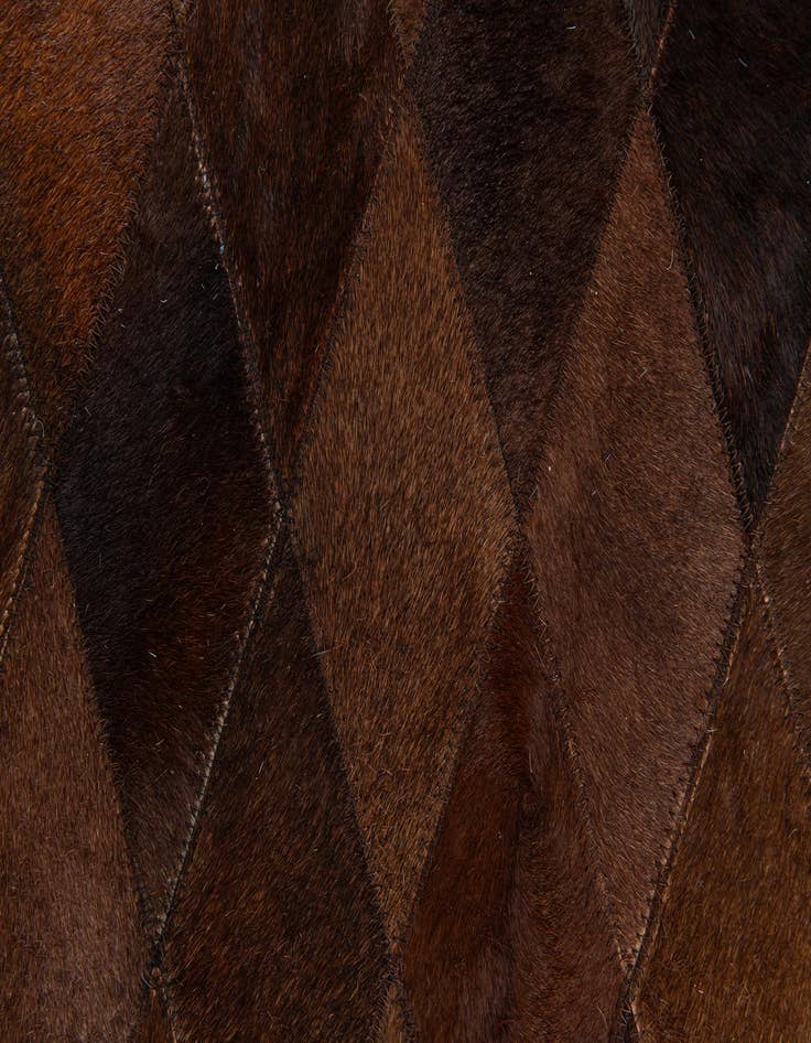 Detail image of  4' 8 x 6' 6 Cowhide Stocks Rug