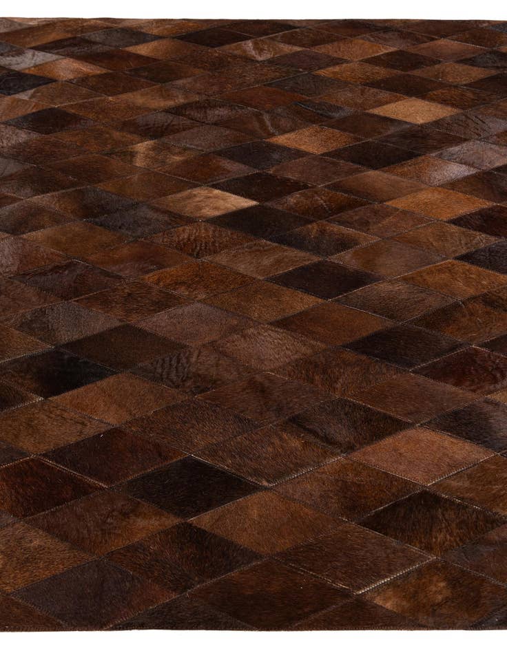 Detail image of  4' 7 x 6' 6 Cowhide Stocks Rug