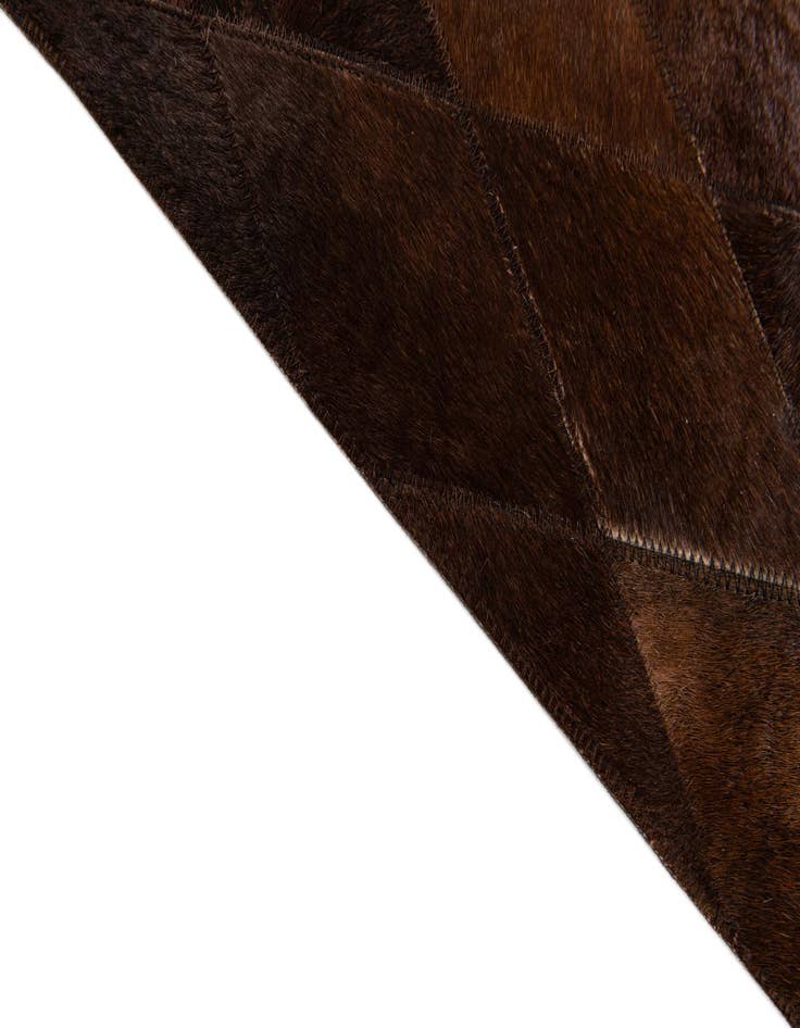 Detail image of  4' 7 x 6' 6 Cowhide Stocks Rug