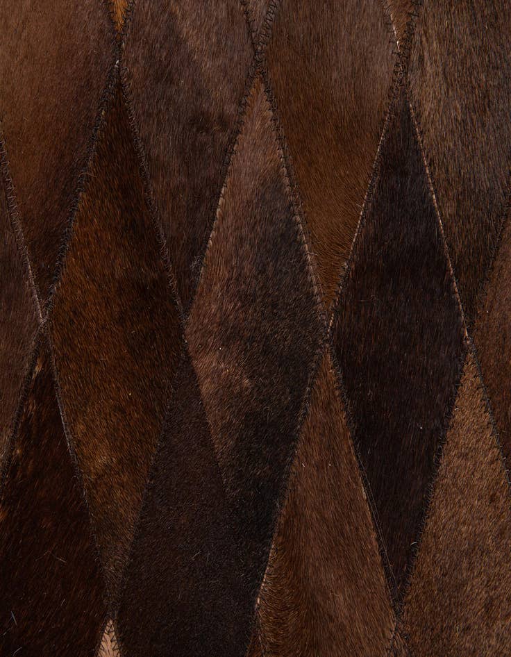 Detail image of  4' 7 x 6' 6 Cowhide Stocks Rug