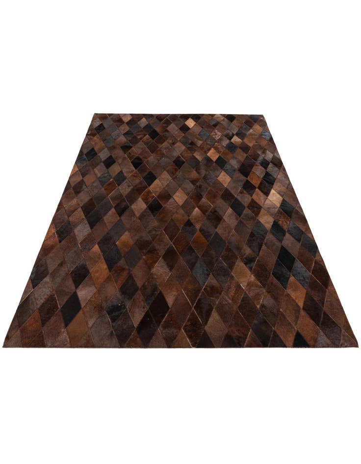 Detail image of  4' 9 x 6' 9 Cowhide Stocks Rug
