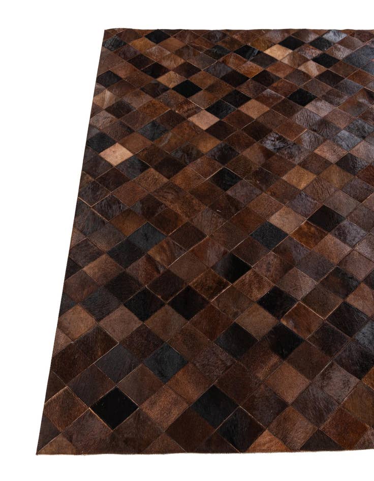Detail image of  4' 9 x 6' 9 Cowhide Stocks Rug