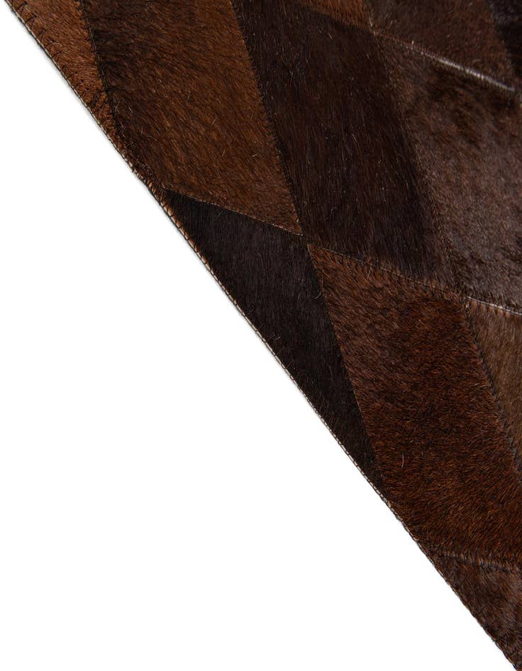 Detail image of  4' 9 x 6' 9 Cowhide Stocks Rug