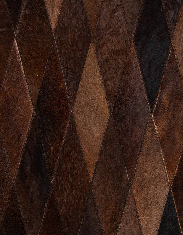 Detail image of  4' 9 x 6' 9 Cowhide Stocks Rug