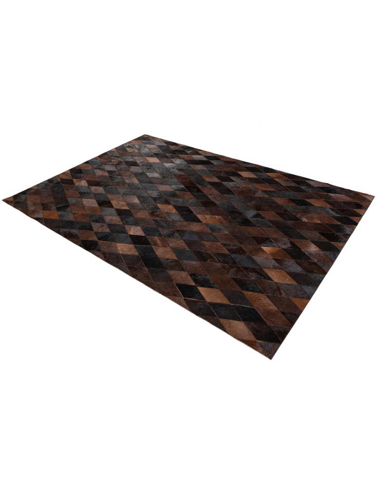 Detail image of  4' 8 x 6' 9 Cowhide Stocks Rug