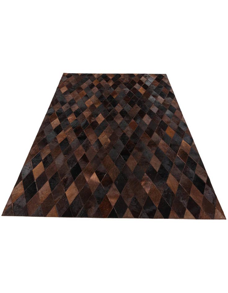 Detail image of  4' 8 x 6' 9 Cowhide Stocks Rug