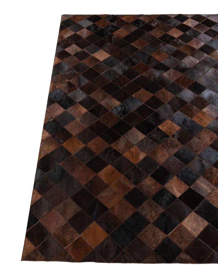 Detail image of  4' 8 x 6' 9 Cowhide Stocks Rug