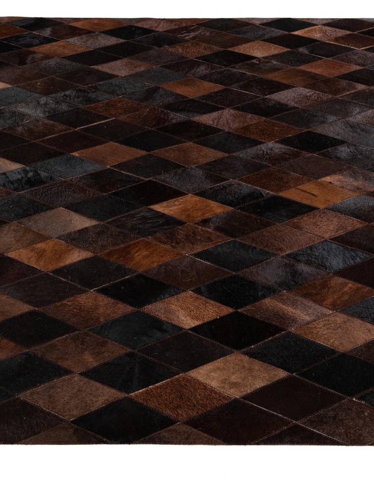 Detail image of  4' 8 x 6' 9 Cowhide Stocks Rug