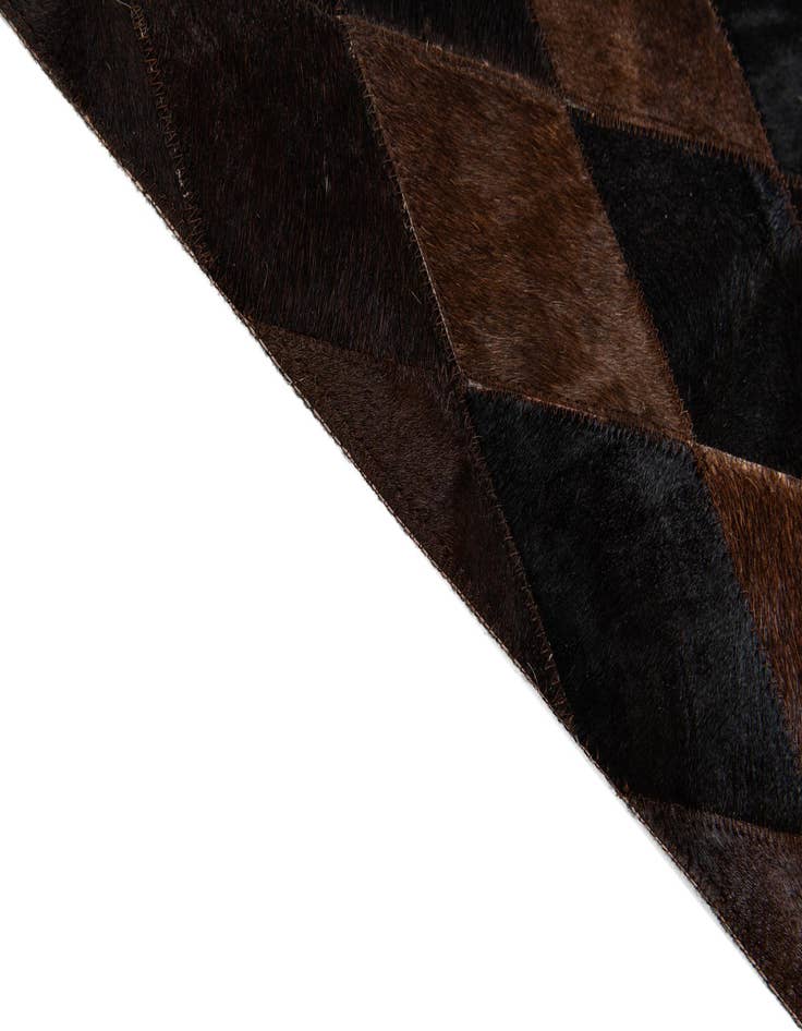 Detail image of  4' 8 x 6' 9 Cowhide Stocks Rug