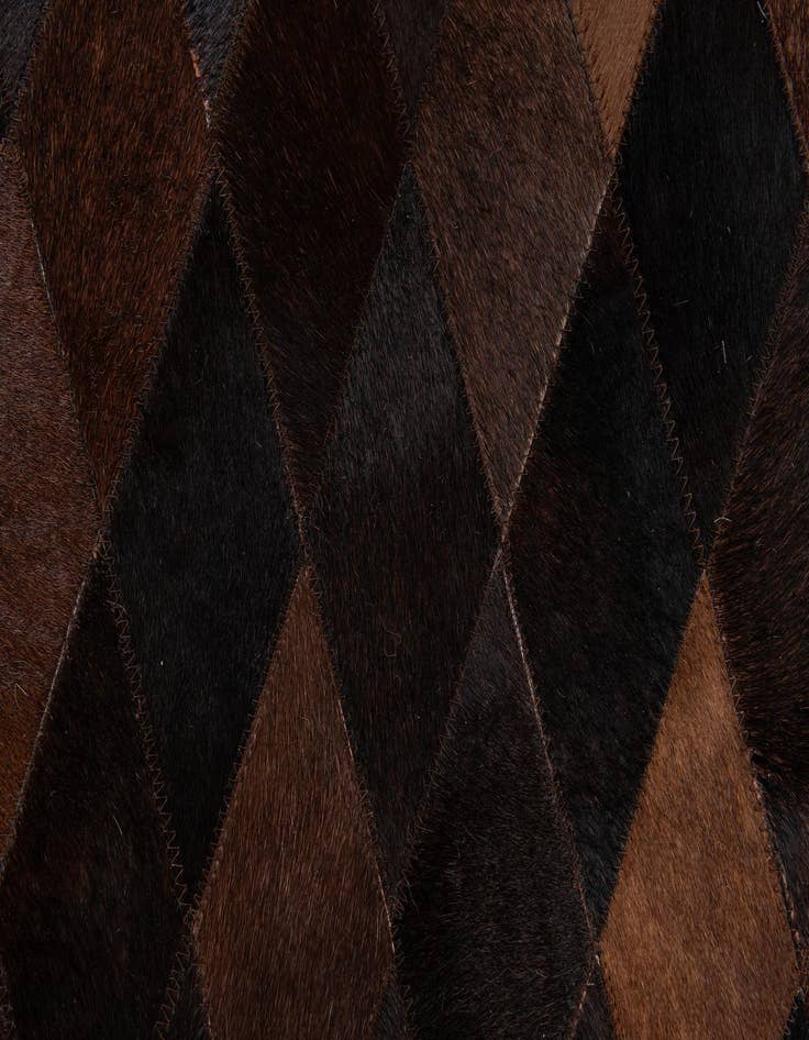 Detail image of  4' 8 x 6' 9 Cowhide Stocks Rug