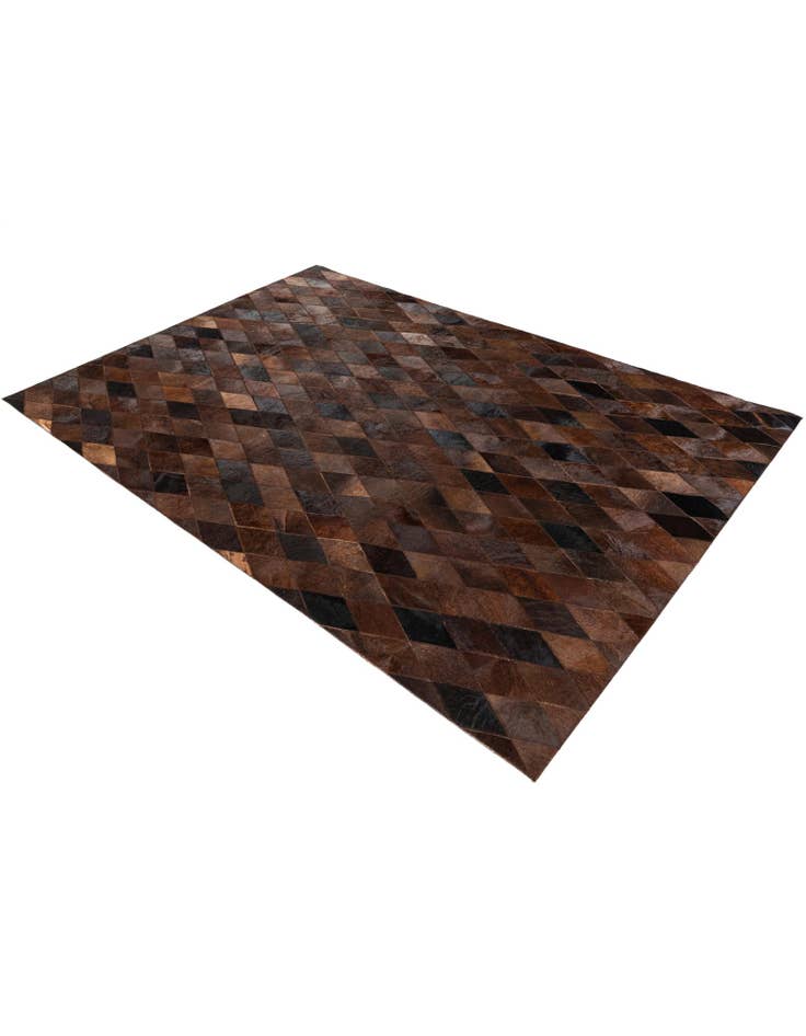 Detail image of  4' 8 x 6' 9 Cowhide Stocks Rug