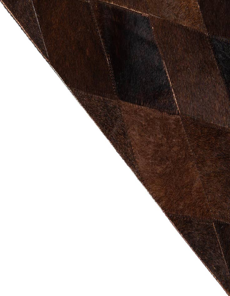 Detail image of  4' 8 x 6' 9 Cowhide Stocks Rug
