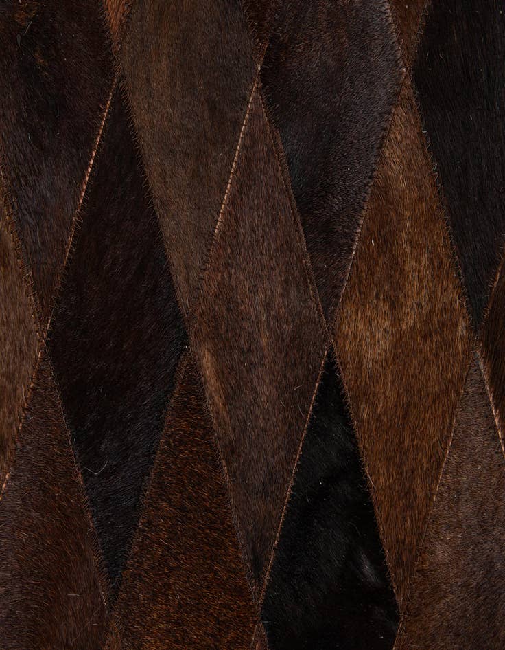 Detail image of  4' 8 x 6' 9 Cowhide Stocks Rug