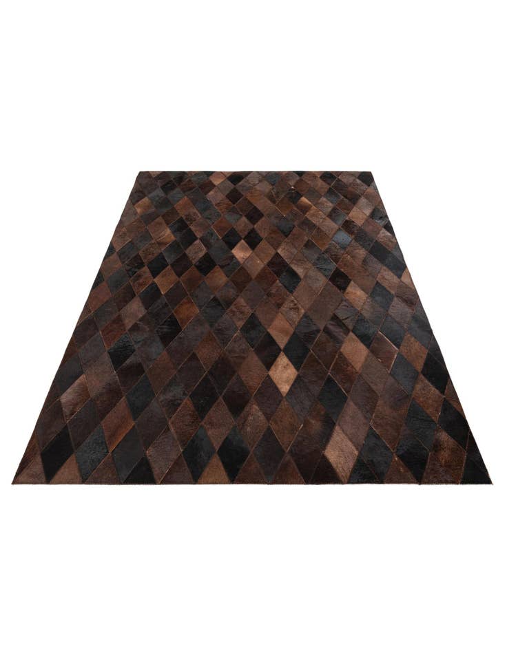 Detail image of  4' 1 x 5' 10 Cowhide Stocks Rug