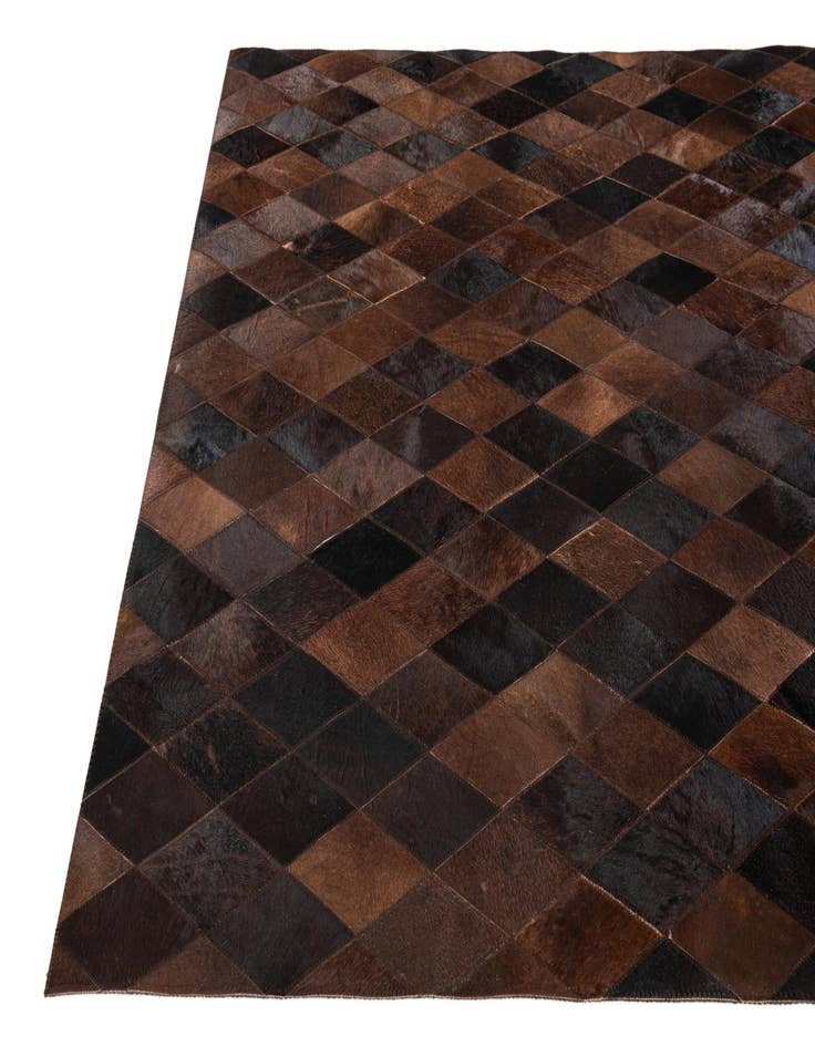 Detail image of  4' 1 x 5' 10 Cowhide Stocks Rug