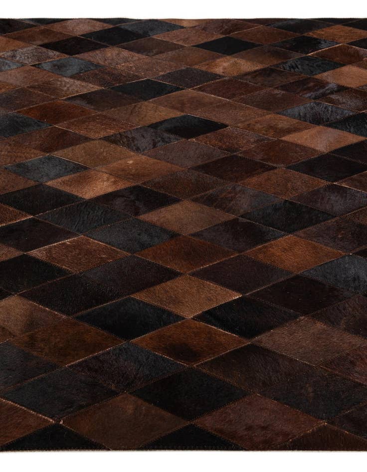 Detail image of  4' 1 x 5' 10 Cowhide Stocks Rug