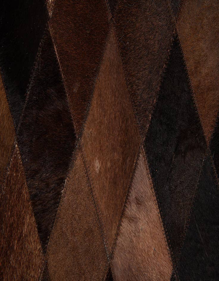 Detail image of  4' 1 x 5' 10 Cowhide Stocks Rug