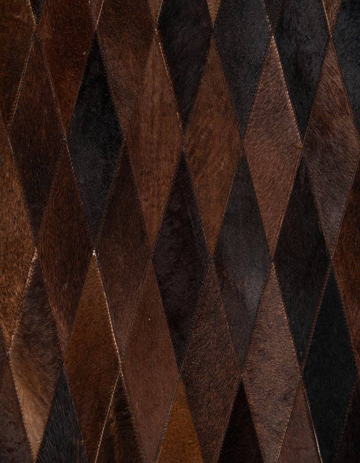 Detail image of  4' 1 x 5' 10 Cowhide Stocks Rug