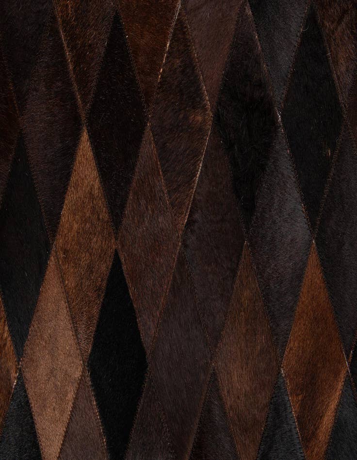 Detail image of  4' 1 x 5' 9 Cowhide Stocks Rug