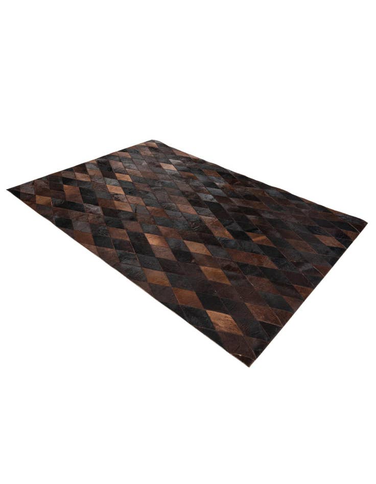 Detail image of  4' 1 x 5' 10 Cowhide Stocks Rug