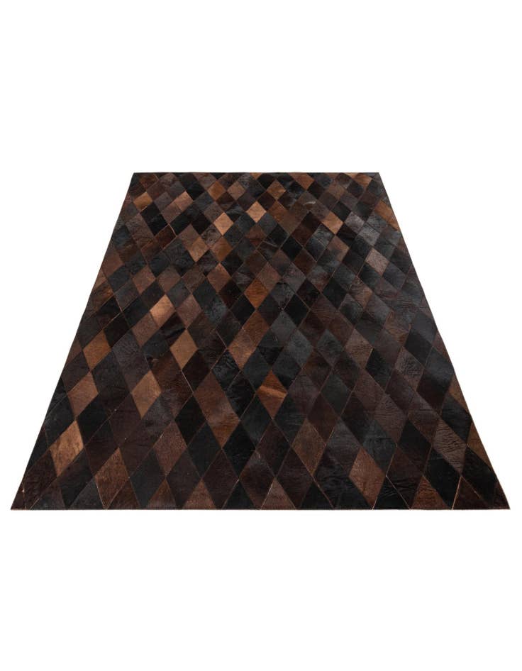 Detail image of  4' 1 x 5' 10 Cowhide Stocks Rug