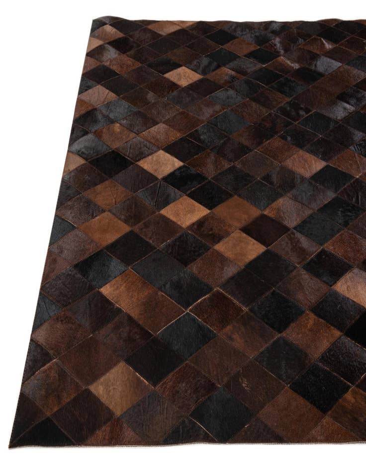 Detail image of  4' 1 x 5' 10 Cowhide Stocks Rug