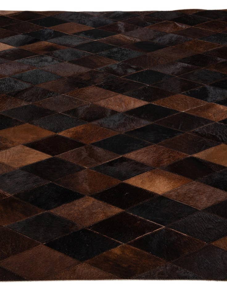 Detail image of  4' 1 x 5' 10 Cowhide Stocks Rug