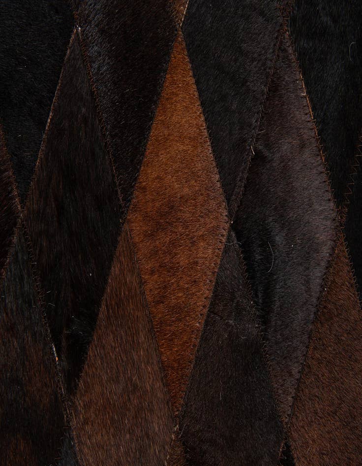 Detail image of  4' 1 x 5' 10 Cowhide Stocks Rug