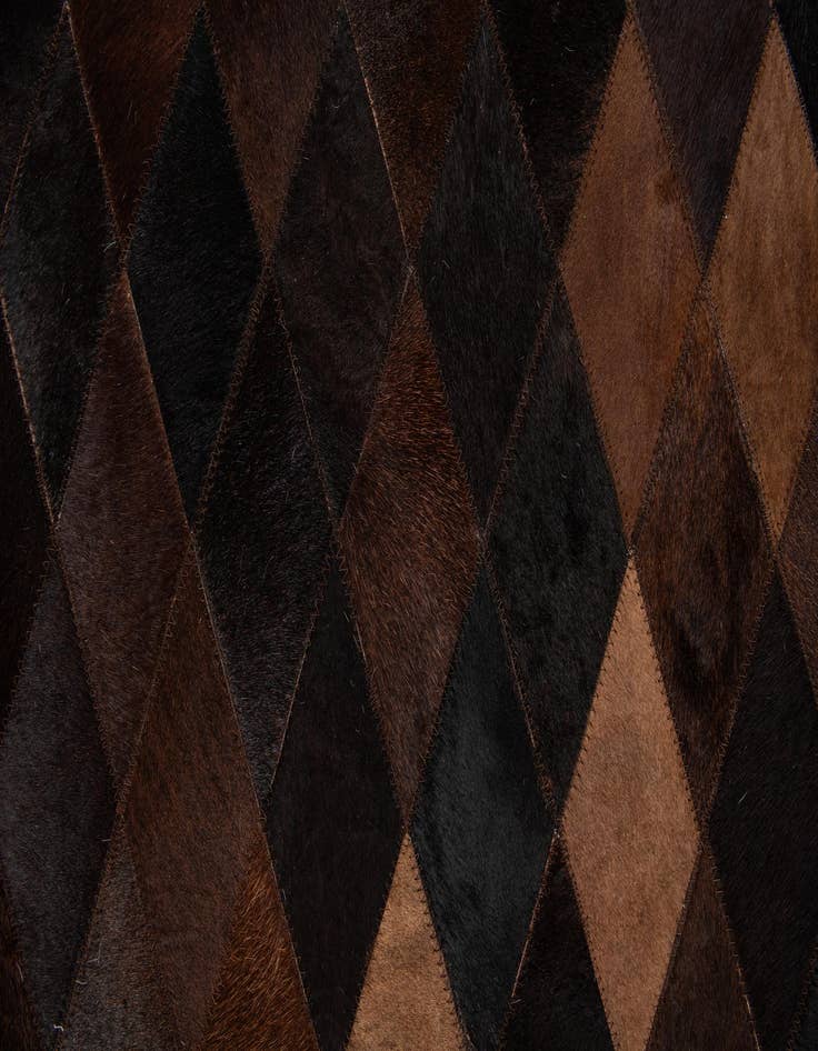 Detail image of  4' 1 x 5' 10 Cowhide Stocks Rug