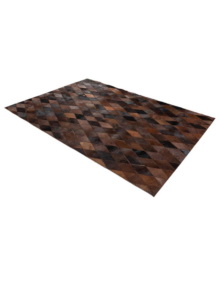 Detail image of  4' 1 x 5' 10 Cowhide Stocks Rug
