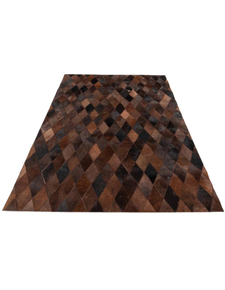 Detail image of  4' 1 x 5' 10 Cowhide Stocks Rug