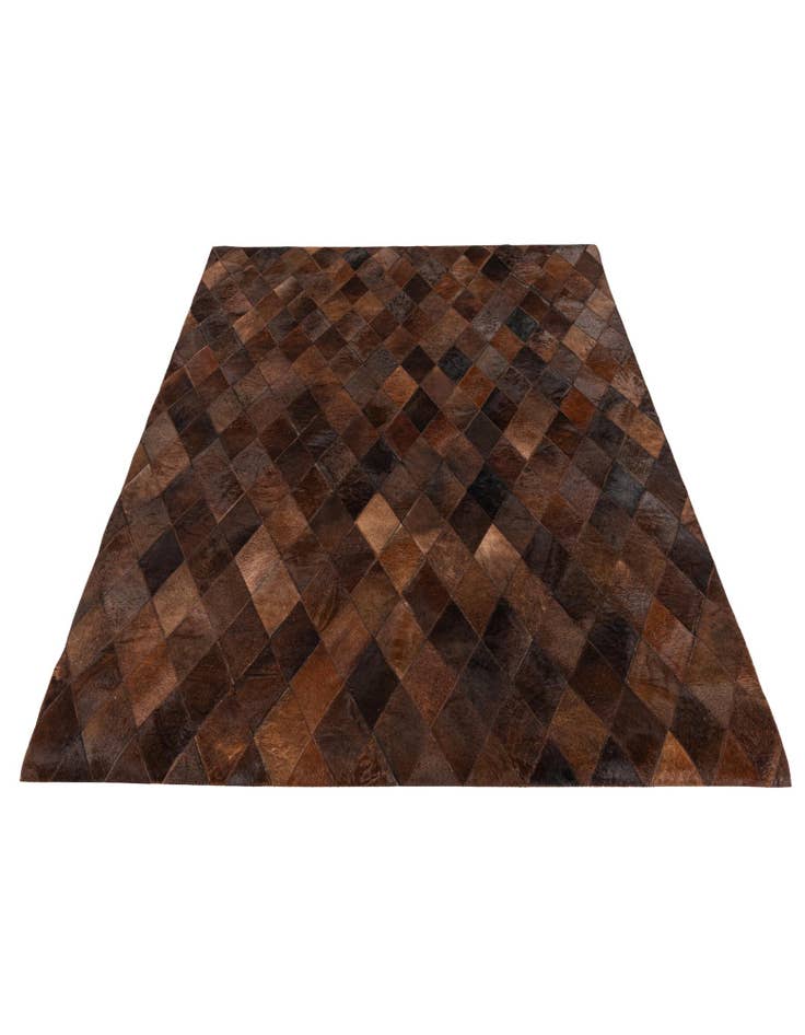 Detail image of  4' 1 x 5' 10 Cowhide Stocks Rug