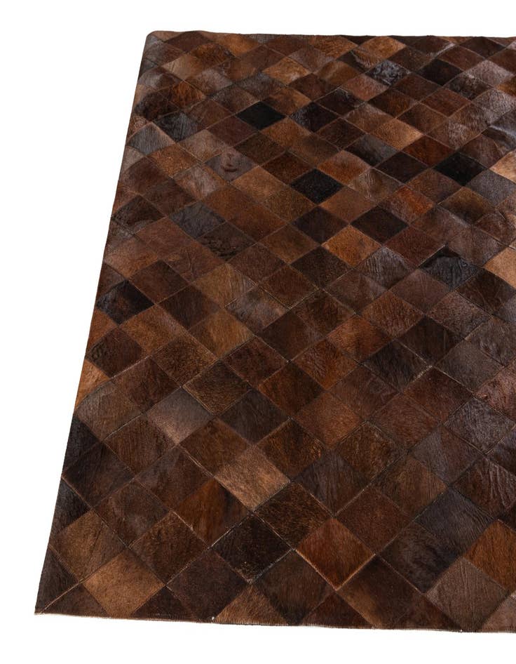 Detail image of  4' 1 x 5' 10 Cowhide Stocks Rug