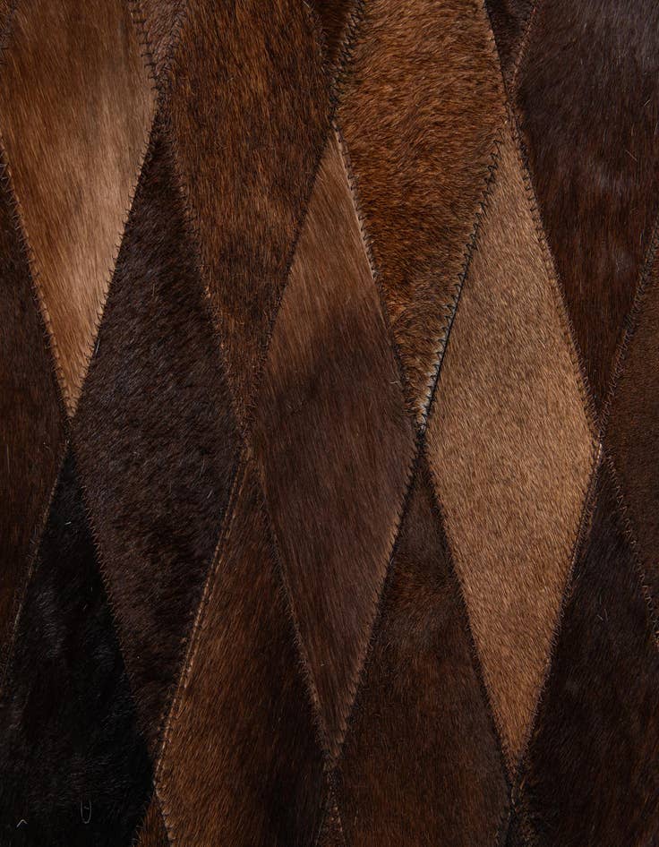 Detail image of  4' 1 x 5' 10 Cowhide Stocks Rug