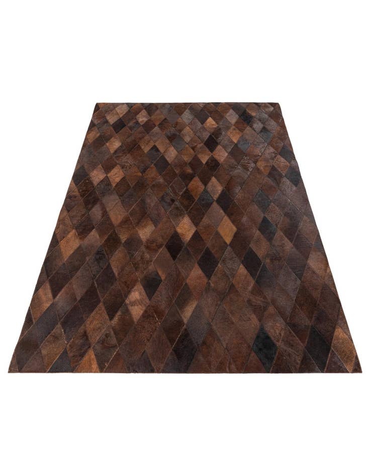 Detail image of  4' 1 x 5' 10 Cowhide Stocks Rug