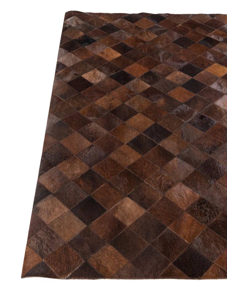Detail image of  4' 1 x 5' 10 Cowhide Stocks Rug