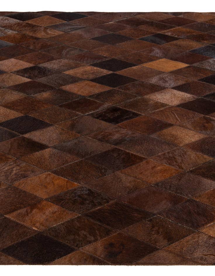 Detail image of  4' 1 x 5' 10 Cowhide Stocks Rug