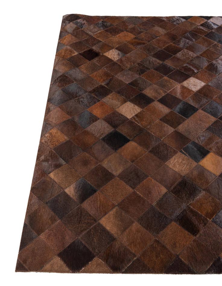 Detail image of  4' x 5' 10 Cowhide Stocks Rug