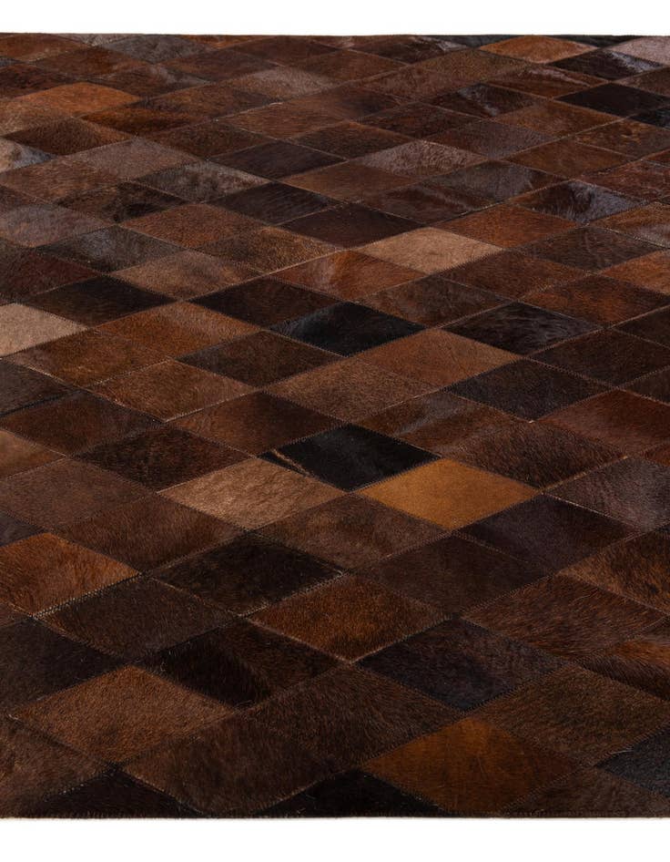 Detail image of  4' x 5' 10 Cowhide Stocks Rug