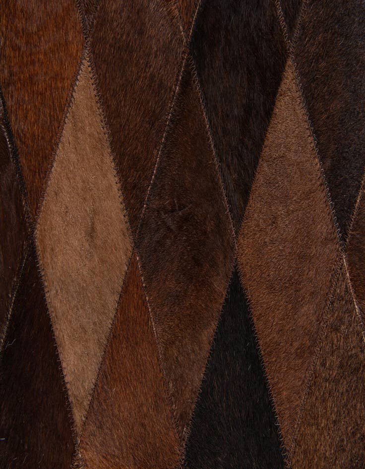 Detail image of  4' x 5' 10 Cowhide Stocks Rug
